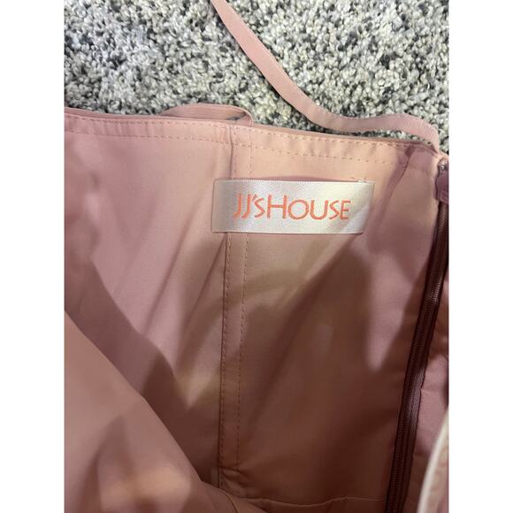 JJ’s House A-Line‎ Scoop Floor-Length Chiffon Bridesmaid Dress, Blush Pink Sz 8 - Picture 10 of 12